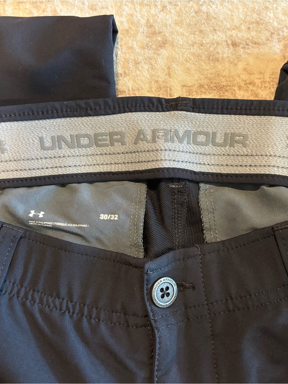 Under Armour Black Pants with Gray Branded Waistband